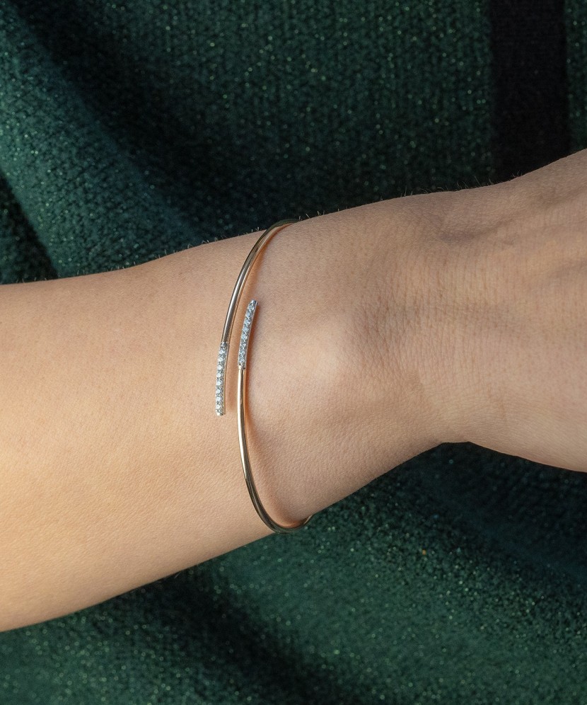 Auksinė apyrankė su cirkoniais - Auksinės apyrankės - Goldinga