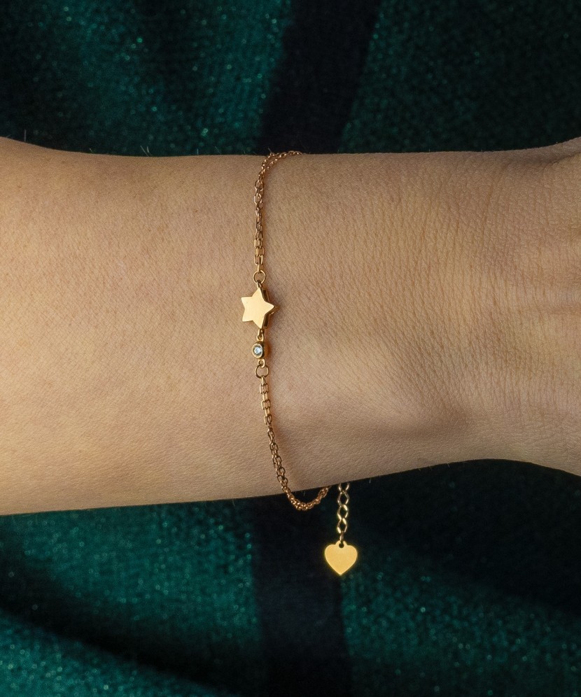 Auksinė apyrankė su cirkoniu - Auksinės apyrankės - Goldinga