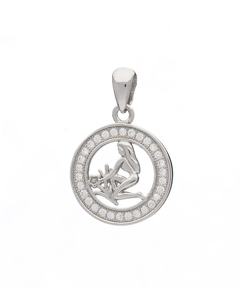 Sidabrinis Pakabukas Su Cirkoniais "Mergelė" - Zodiako ženklai - Goldinga
