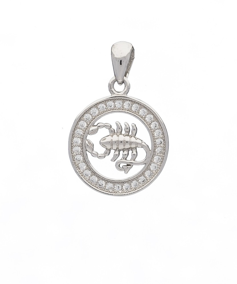 Sidabrinis Pakabukas Su Cirkoniais "Skorpionas" - Zodiako ženklų pakabukai - Goldinga