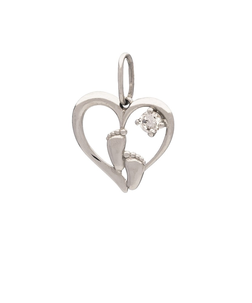 Sidabrinis Pakabukas su cirkoniu "Širdelė" - Sidabriniai pakabukai - Goldinga