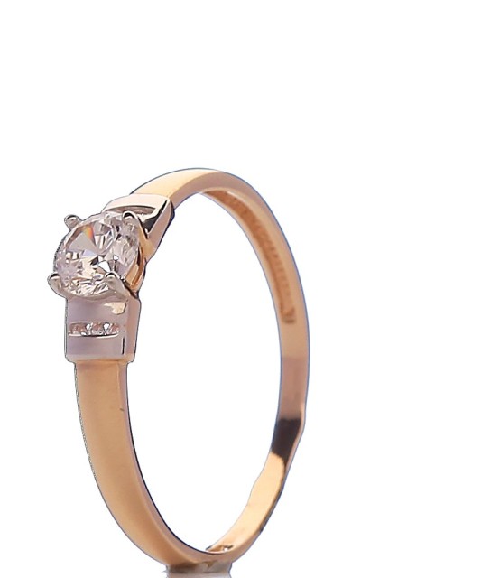 Auksinis žiedas su cirkoniais - Auksiniai žiedai - Goldinga