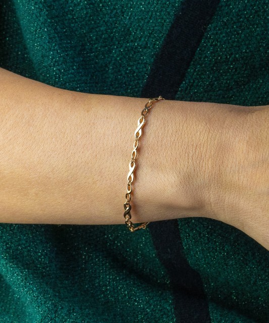 Auksinė apyrankė "Begalybė" 5.5mm - Auksinės apyrankės - Goldinga