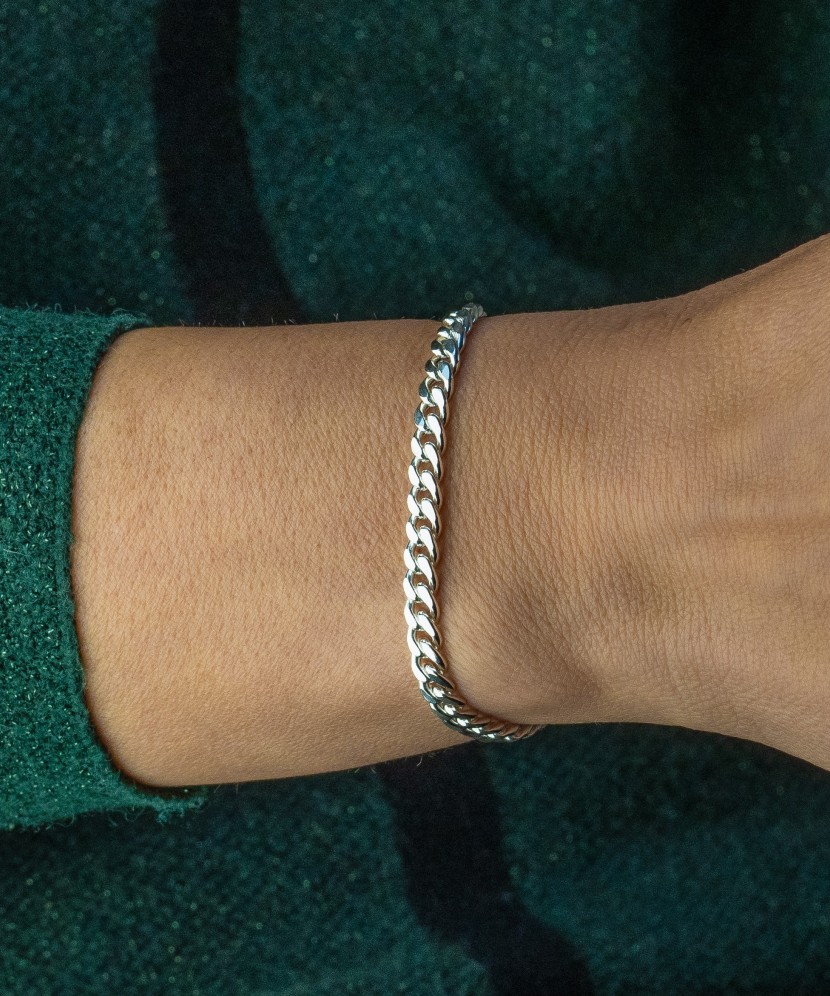 Sidabrinė apyrankė "Curb" - Sidabrinės apyrankės - Goldinga