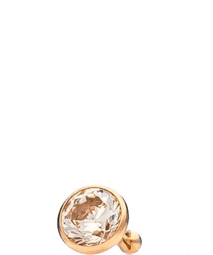 Auksinis auskaras į nosį su cirkoniu - Auskarai į bambą ir nosį - Goldinga