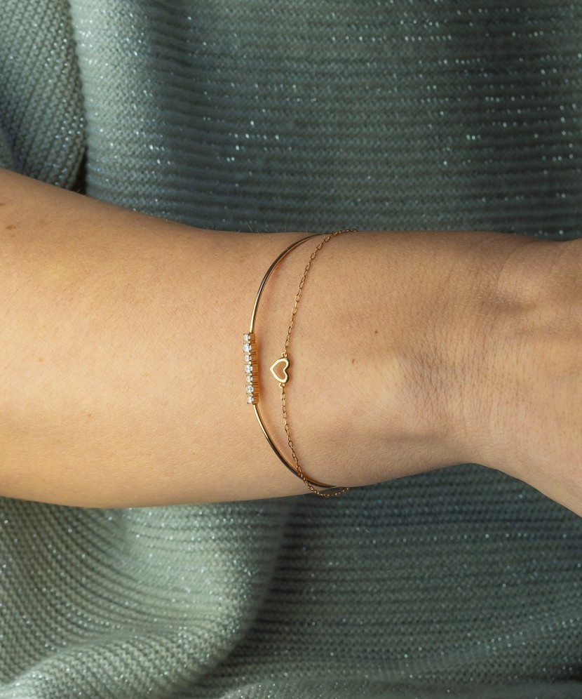 Auksinė apyrankė su cirkoniais - Auksinės apyrankės - Goldinga