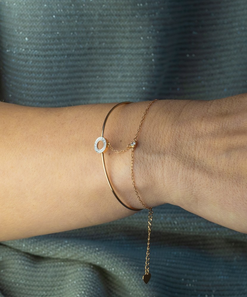 Auksinė apyrankė su cirkoniais - Auksinės apyrankės - Goldinga