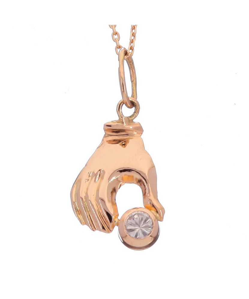 Auksinis pakabukas su cirkoniu - Auksiniai pakabukai - Goldinga