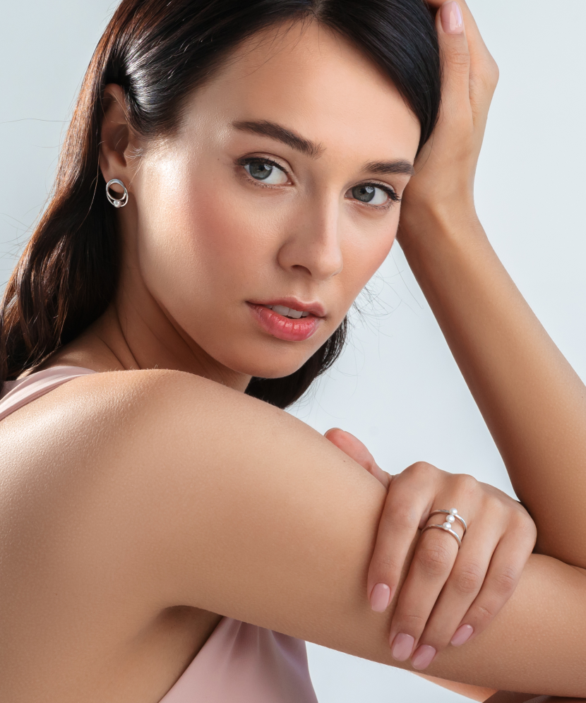 Sidabriniai auskarai su perlais - Auskarai su perlais - Goldinga