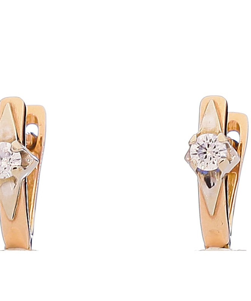 Auksiniai auskarai su cirkoniais - Auksiniai auskarai - Goldinga