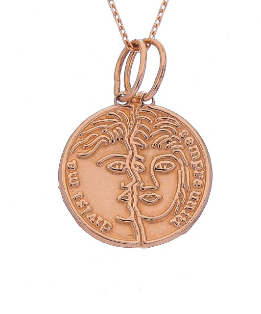 Auksinis pakabukas dviems "Meilė" - Auksiniai pakabukai - Goldinga