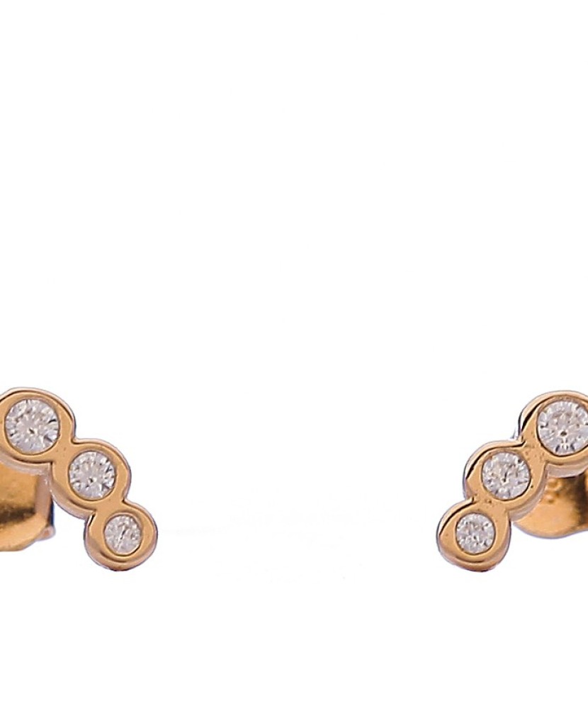 Auksiniai auskarai su cirkoniais - Auksiniai auskarai - Goldinga