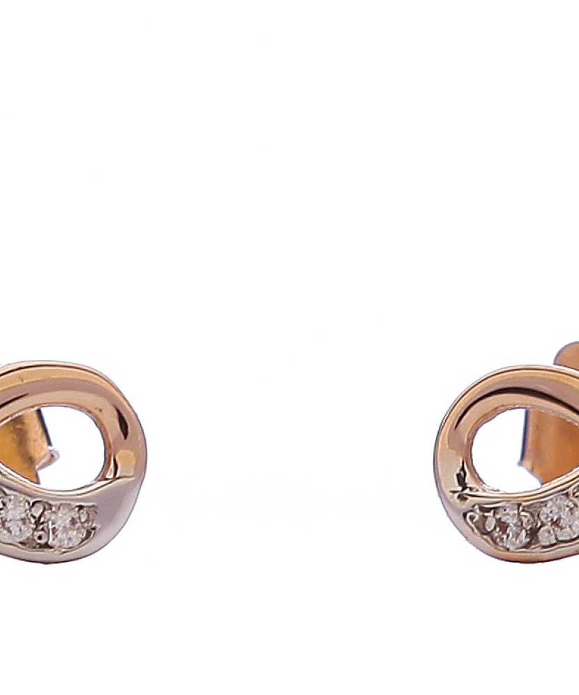 Auksiniai auskarai su cirkoniais "begalybė" - Auksiniai auskarai - Goldinga