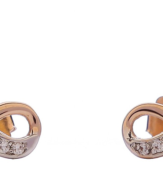 Auksiniai auskarai su cirkoniais "begalybė" - Auksiniai auskarai - Goldinga