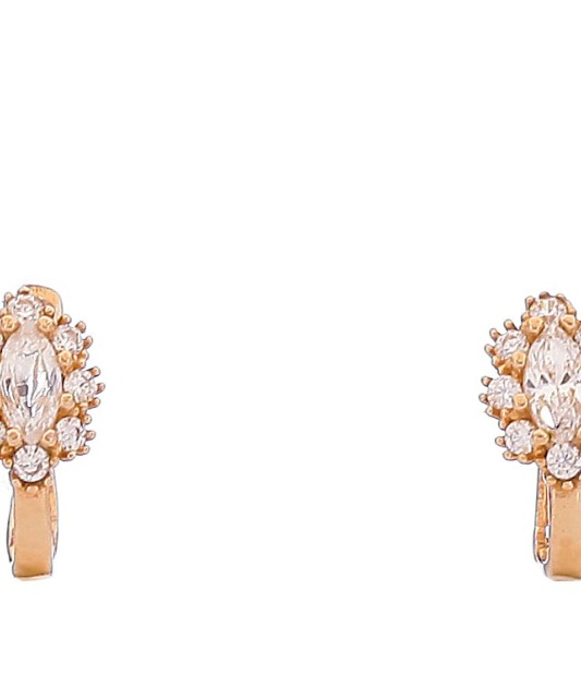 Auksiniai auskarai su cirkoniais - Auksiniai auskarai - Goldinga