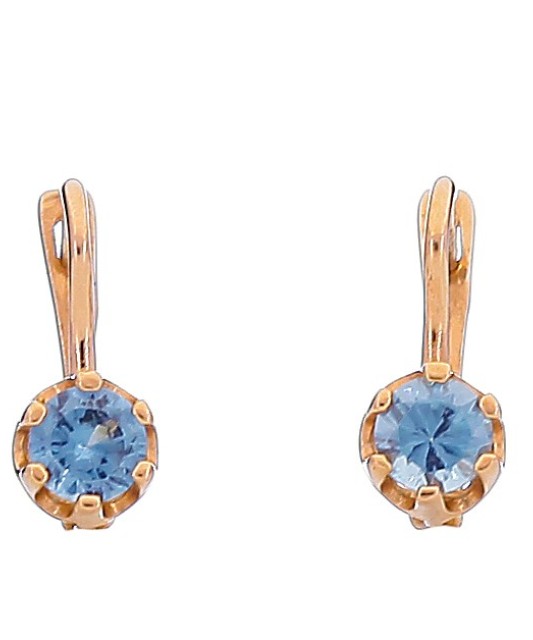 Auksiniai auskarai su cirkoniais - Auksiniai auskarai - Goldinga