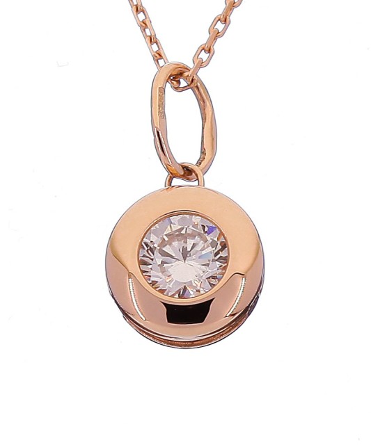 Auksinis pakabukas su cirkoniu - Auksiniai pakabukai - Goldinga