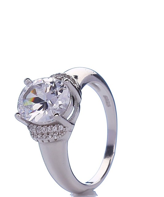 Sidabrinis žiedas su cirkoniais - Sidabriniai žiedai - Goldinga