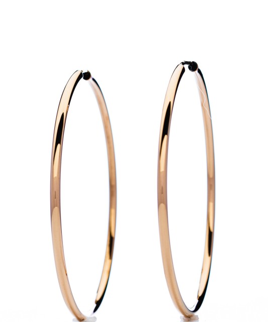 Auksiniai auskarai rinkutės 45mm - Auksiniai auskarai - Goldinga