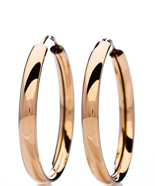 Auksiniai auskarai rinkutės 23mm - Auksiniai auskarai - Goldinga