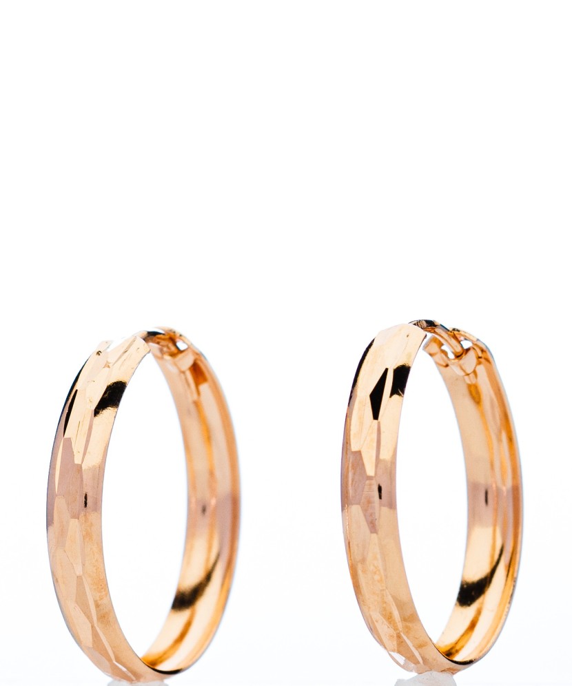 Auksiniai auskarai rinkutės 18mm - Auksiniai auskarai - Goldinga