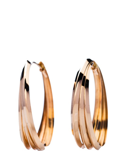 Auksiniai auskarai rinkutės 29mm - Auksiniai auskarai - Goldinga