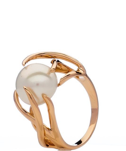 Auksinis žiedas su perlu - Auksiniai žiedai - Goldinga
