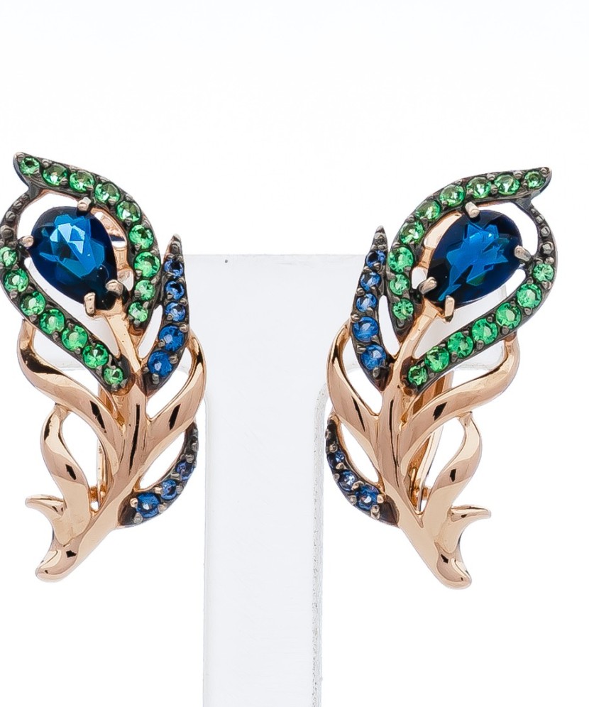 Auksiniai auskarai su cirkoniais - Auksiniai auskarai - Goldinga