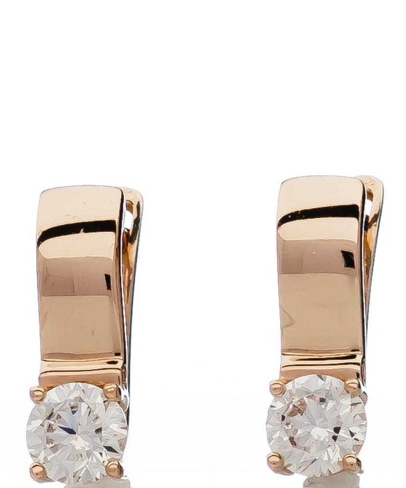 Auksiniai auskarai su cirkoniu - Auksiniai auskarai - Goldinga