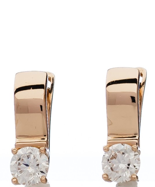 Auksiniai auskarai su cirkoniu - Auksiniai auskarai - Goldinga