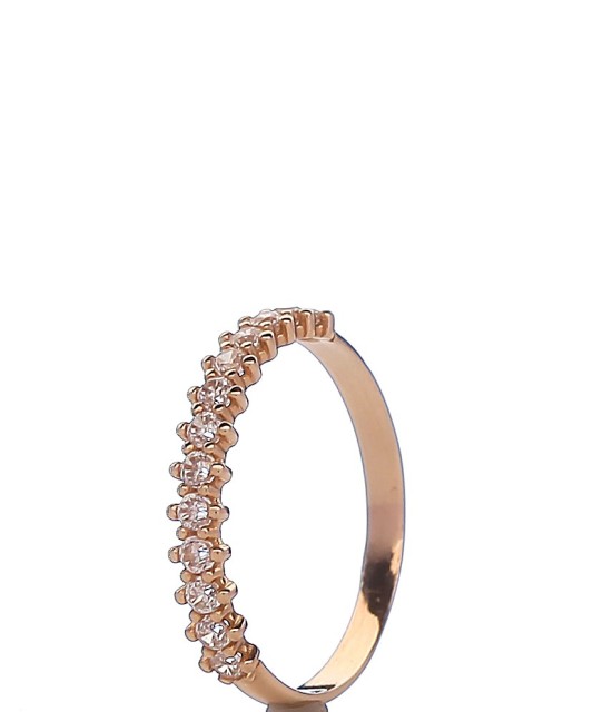 Auksinis žiedas su cirkoniais - Auksiniai žiedai - Goldinga