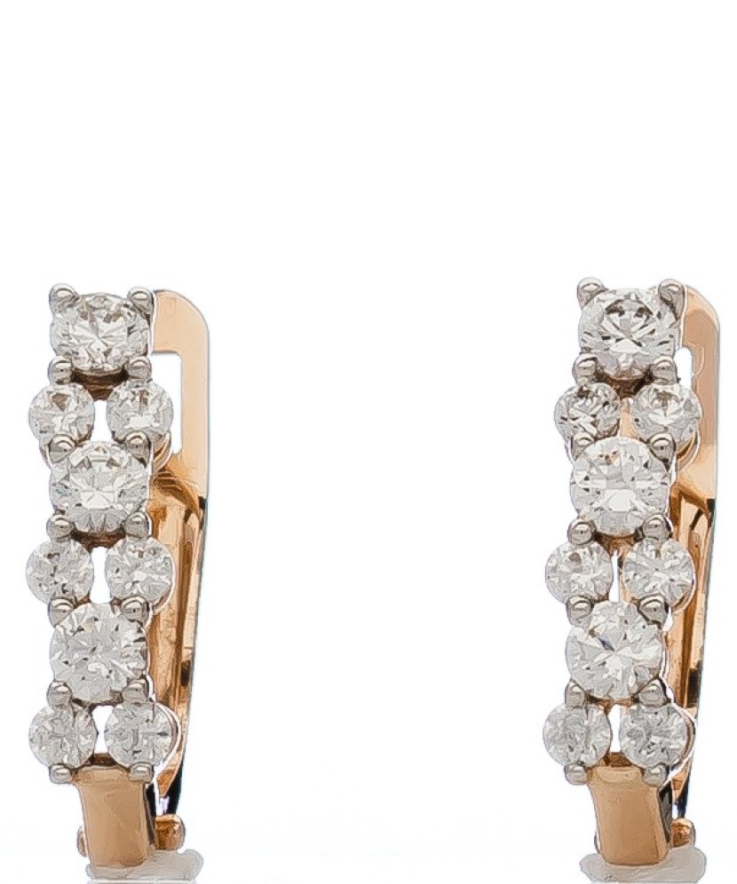 Auksiniais auskarai su cirkoniais - Auksiniai auskarai - Goldinga