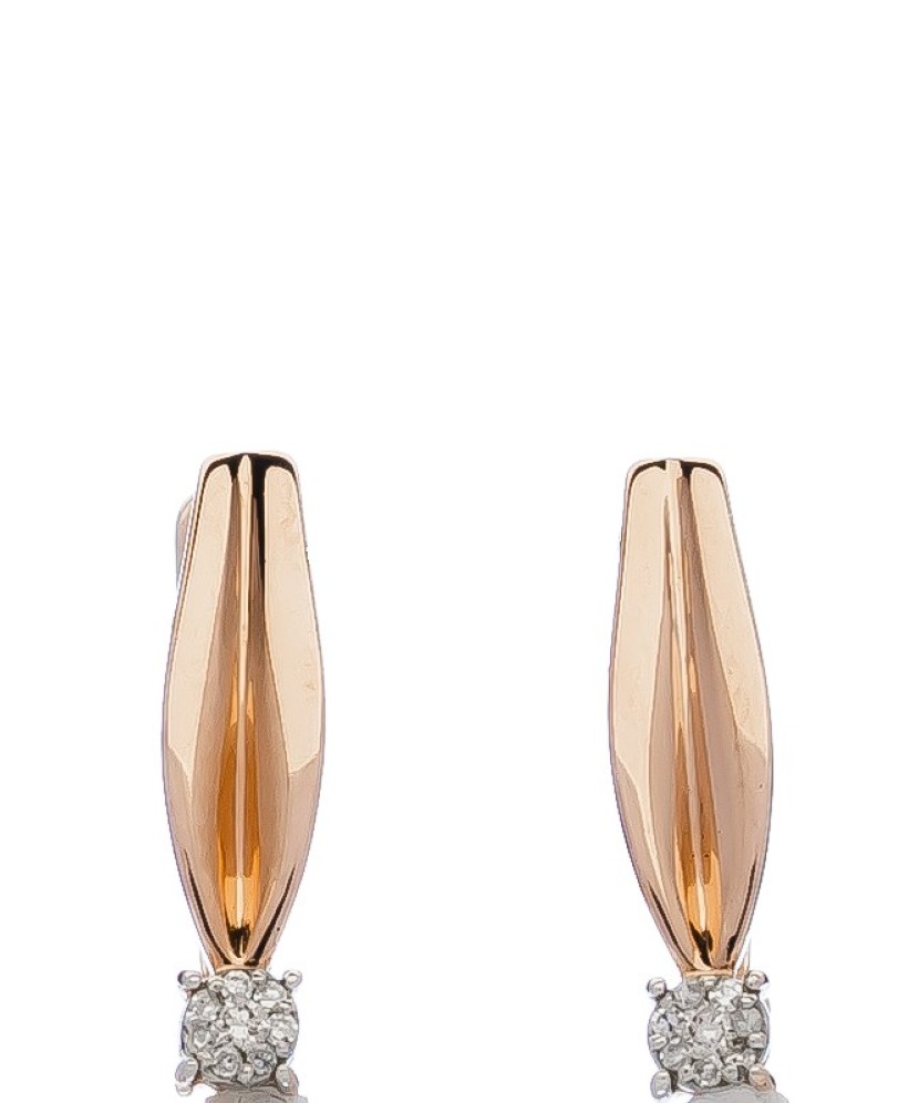 Auksiniai auskarai su deimantais - Auksiniai auskarai - Goldinga