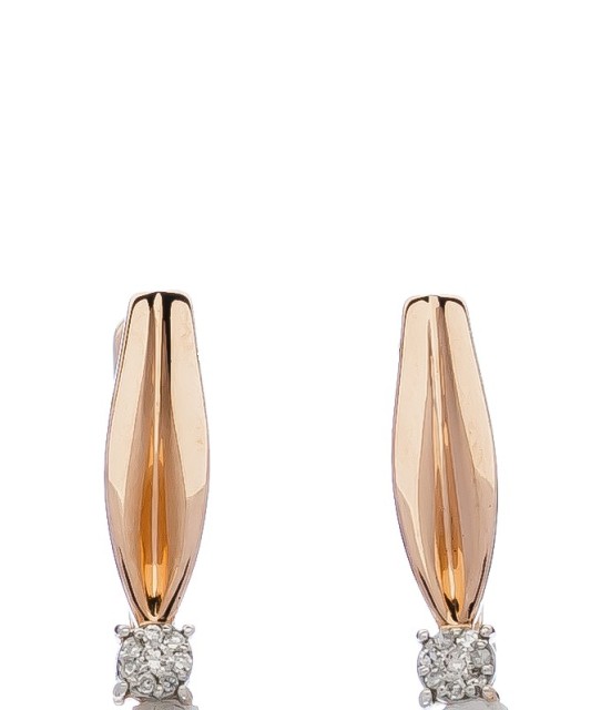 Auksiniai auskarai su deimantais - Auksiniai auskarai - Goldinga