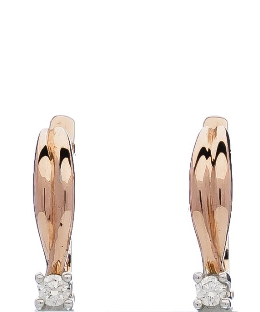 Auksiniai auskarai su briliantais - Auksiniai auskarai - Goldinga