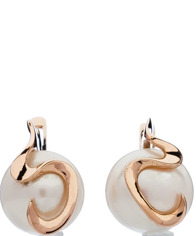 Auksiniai auskarai su perlu - Auskarai su perlais - Goldinga