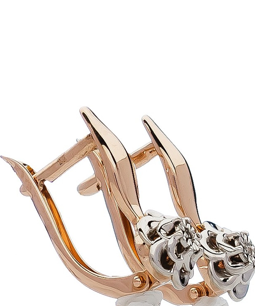 Auksiniai auskarai su deimantu - Auksiniai auskarai - Goldinga