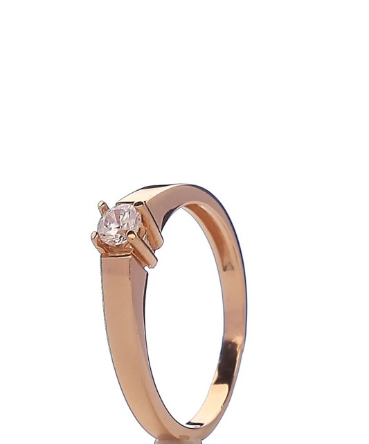 Auksinis žiedas su cirkoniu - Auksiniai žiedai - Goldinga