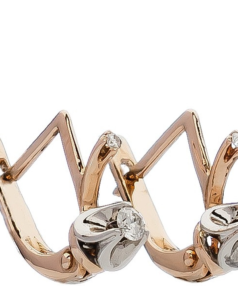 Auksiniai auskarai su briliantais - Auksiniai auskarai - Goldinga