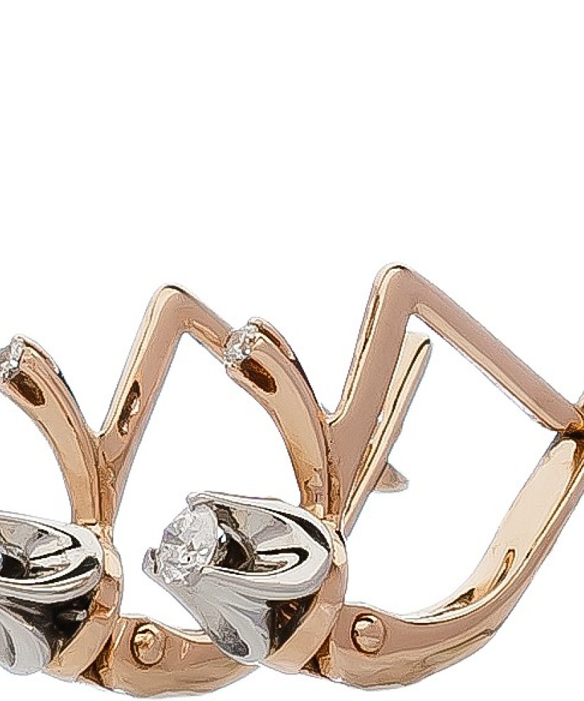 Auksiniai auskarai su briliantais - Auksiniai auskarai - Goldinga