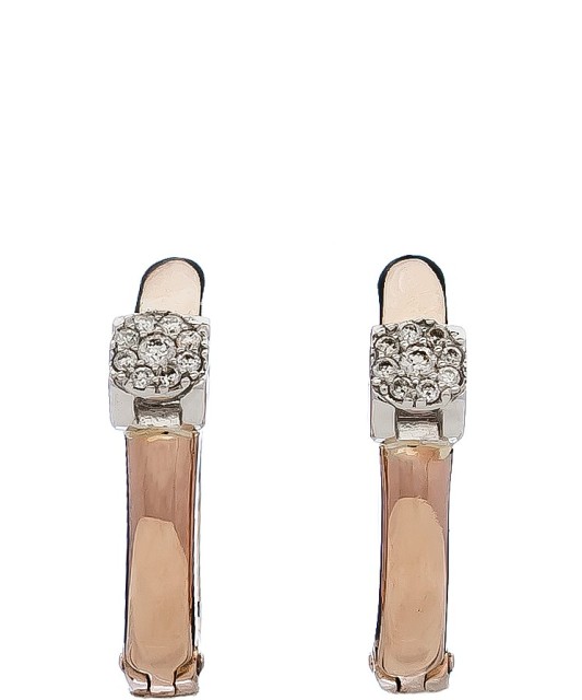 Auksiniai auskarai su briliantais - Auksiniai auskarai - Goldinga