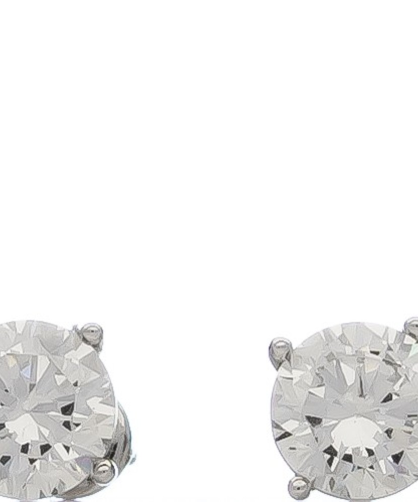 Balto aukso auskarai su cirkoniu - Auksiniai auskarai - Goldinga