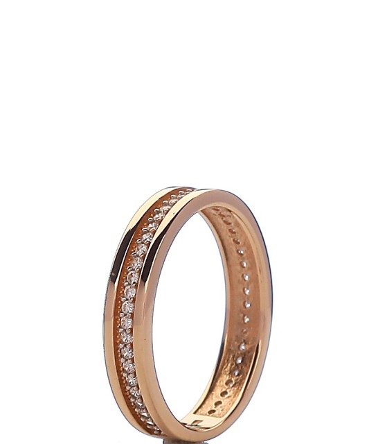 Auksinis žiedas su cirkoniais - Auksiniai žiedai - Goldinga