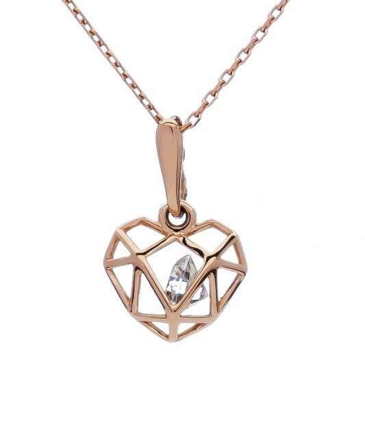 Auksinis Pakabukas Su Cirkoniu - Auksiniai pakabukai - Goldinga