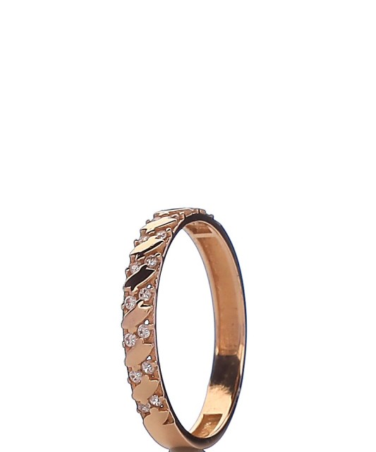 Auksinis žiedas su cirkoniais - Auksiniai žiedai - Goldinga