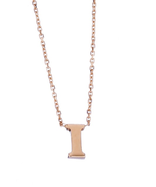 Auksinė grandinėlė su pakabuku raide I - Auksinės grandinėlės su pakabukais - Goldinga