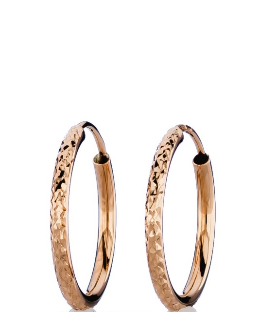 Auksiniai auskarai 19mm - Auksiniai auskarai - Goldinga