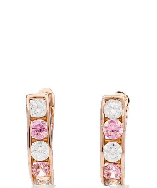 Auksiniai auskarai su cirkoniais - Auksiniai auskarai - Goldinga