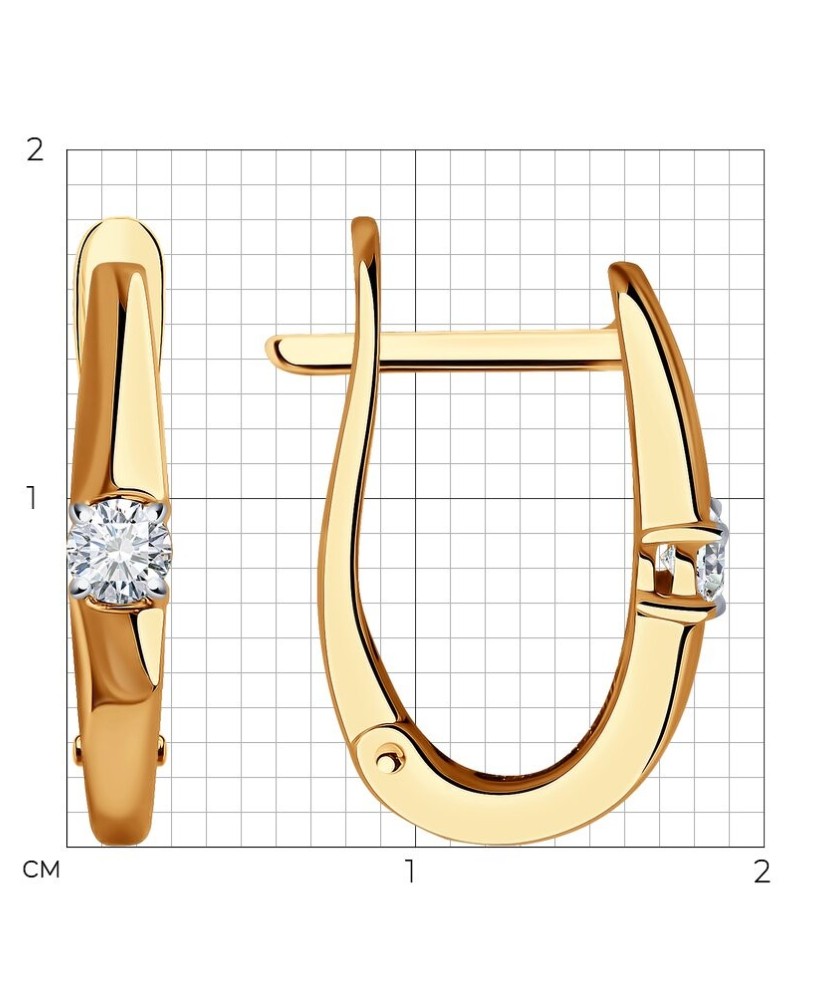 Auksiniai auskarai su deimantais - Auksiniai Auskarai su brangakmeniais - Goldinga