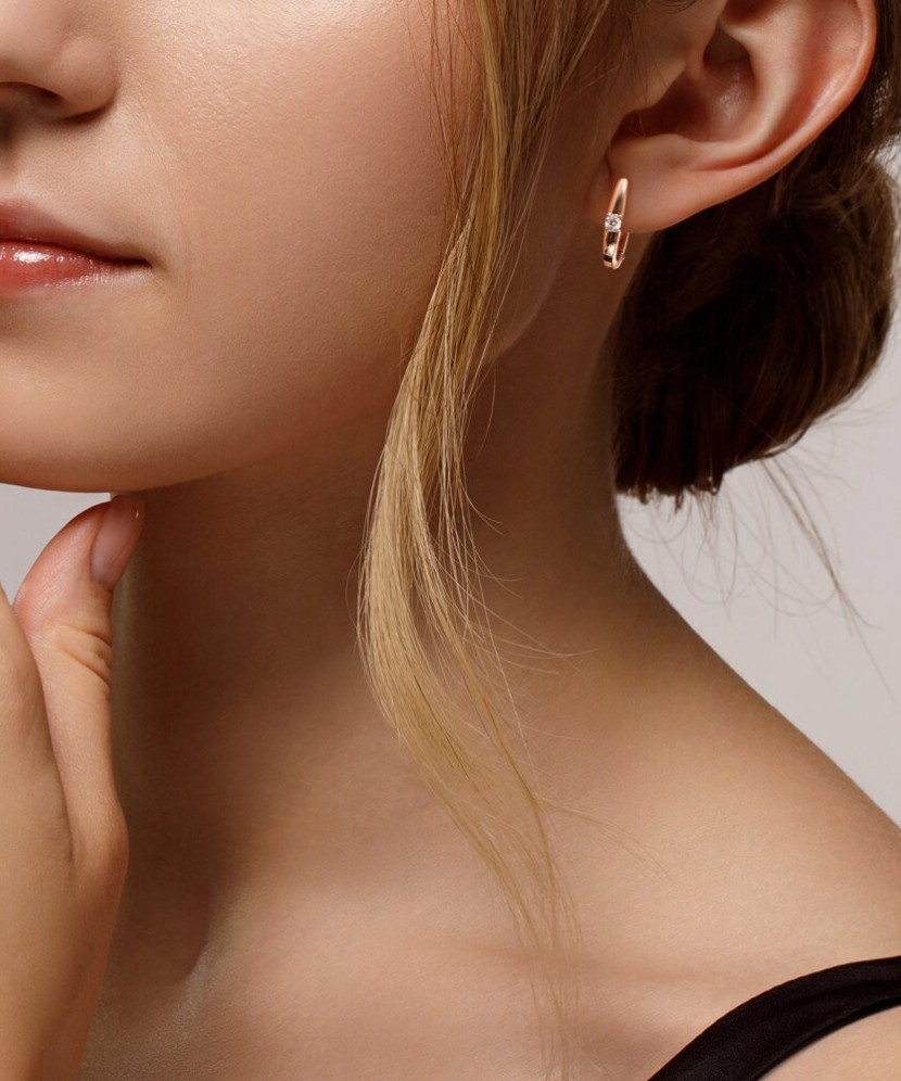 Auksiniai auskarai su deimantais - Auksiniai Auskarai su brangakmeniais - Goldinga